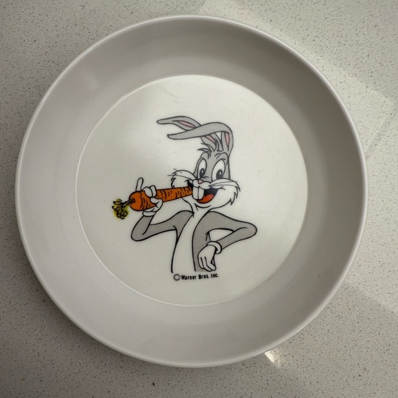 Vintage Looney Tunes Plate and Bowl Bugs Bunny Elmer Fudd Porky Pig Daffy Duck - Picture 4 of 11